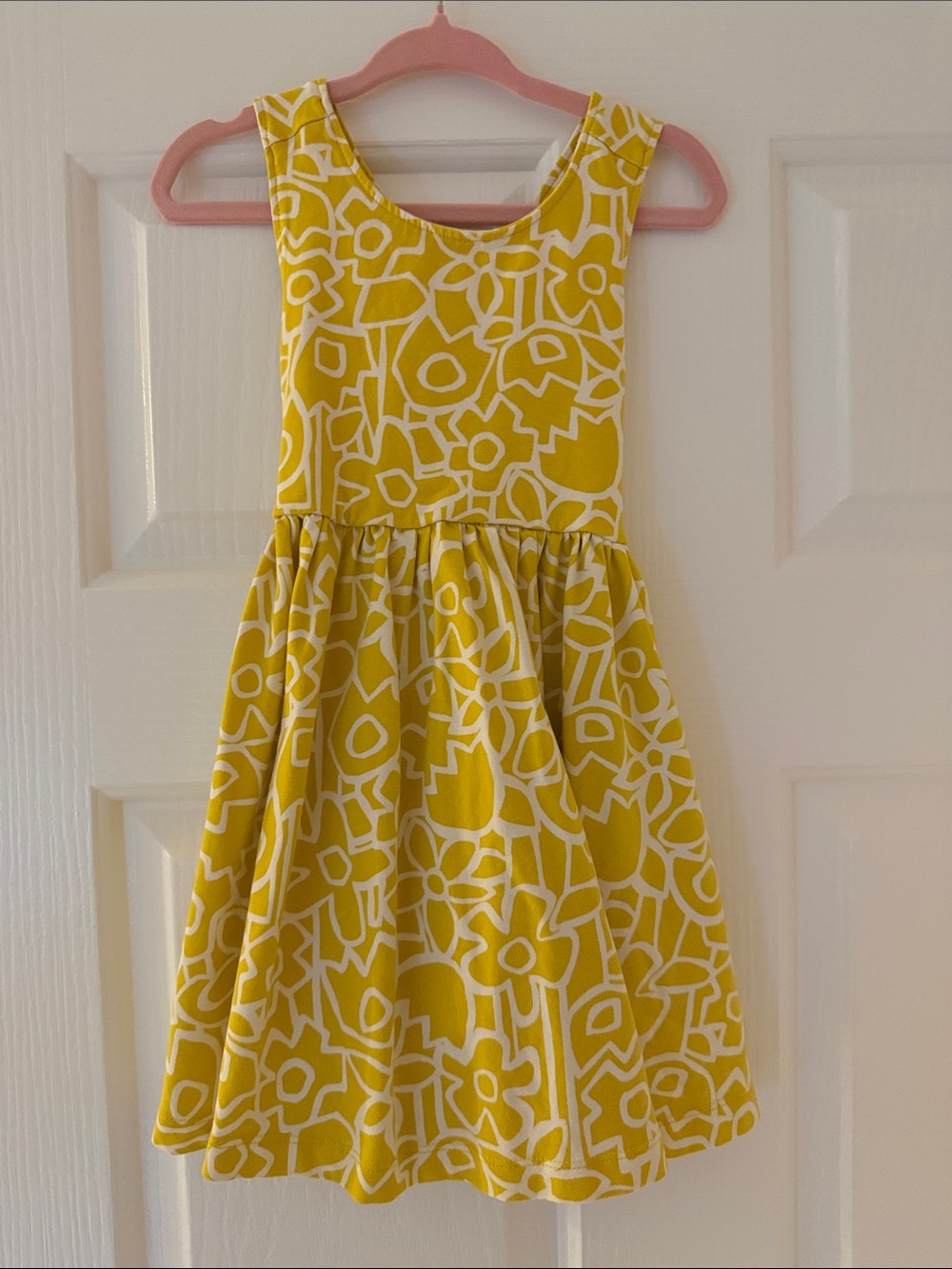 Hanna Andersson Yellow and White Floral Sleeveless Dress